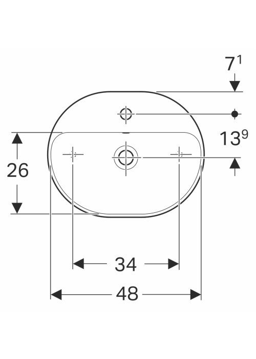 Раковина Geberit VariForm 50х40 см 500.775.01.2