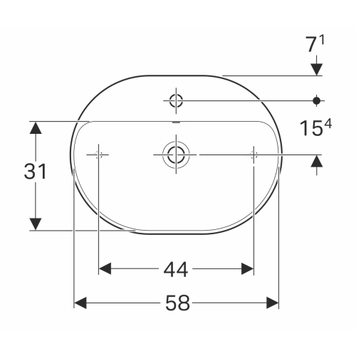 Раковина Geberit VariForm 60х45 см 500.777.01.2