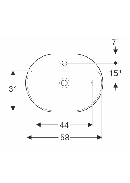 Раковина Geberit VariForm 60х45 см 500.777.01.2