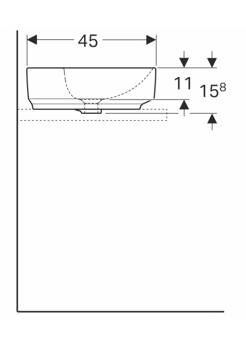 Раковина Geberit VariForm 60х45 см 500.777.01.2