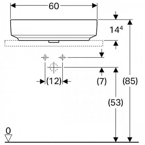 Раковина Geberit VariForm 60х45 см 500.778.01.2