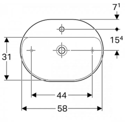 Раковина Geberit VariForm 60х45 см 500.778.01.2