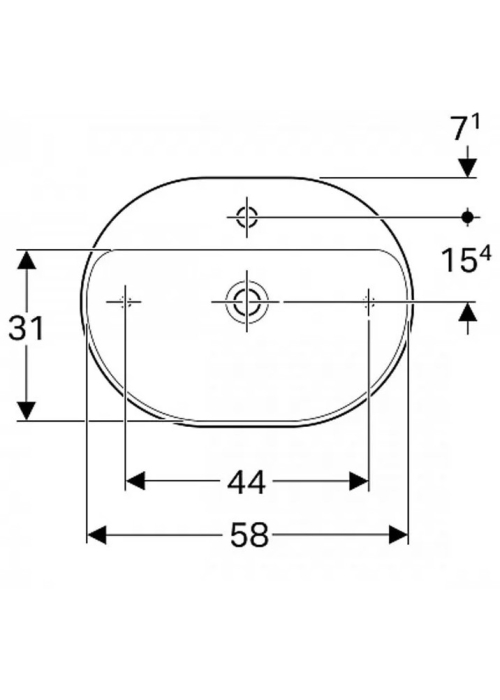 Раковина Geberit VariForm 60х45 см 500.778.01.2