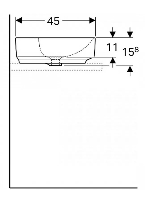 Раковина Geberit VariForm 60х45 см 500.778.01.2