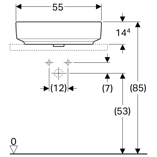 Раковина Geberit VariForm 55х40 см 500.779.01.2