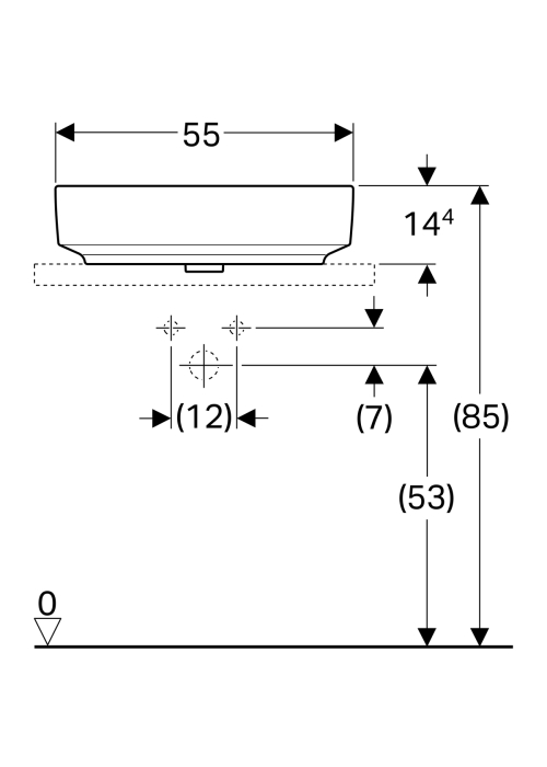 Раковина Geberit VariForm 55х40 см 500.779.01.2