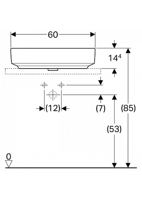 Раковина Geberit VariForm 60х45 см 500.781.01.2