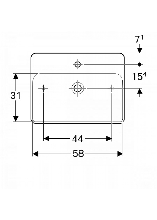 Раковина Geberit VariForm 60х45 см 500.781.01.2