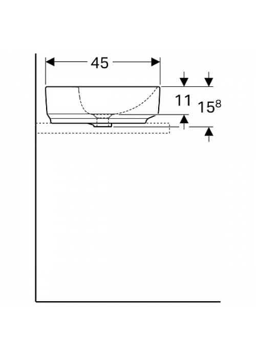 Раковина Geberit VariForm 60х45 см 500.781.01.2