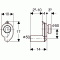 Сифон прихованого монтажу для пісуару Geberit, горизонтальний випуск