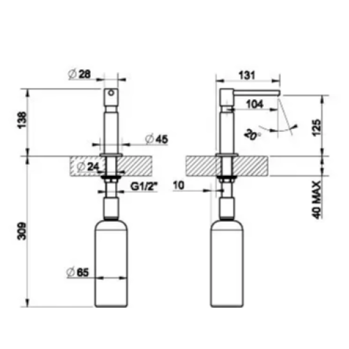 Дозатор для жидкого мыла Gessi Matt Black  29651#299