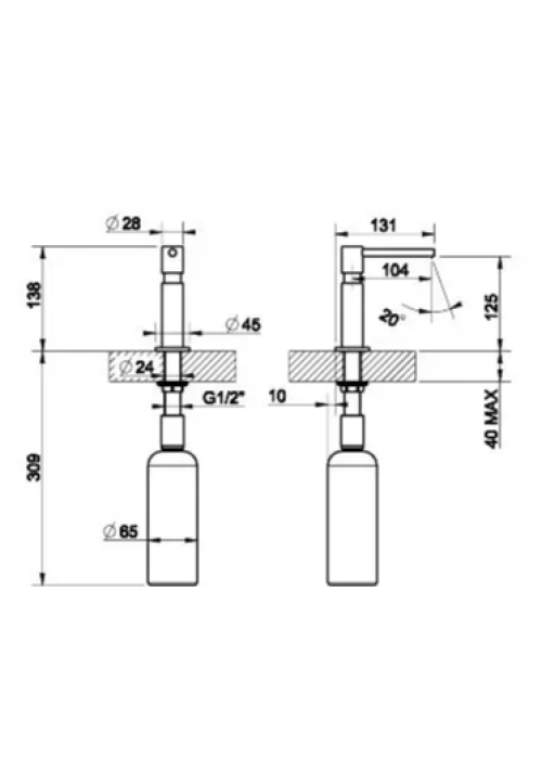 Дозатор для жидкого мыла Gessi Matt Black  29651#299