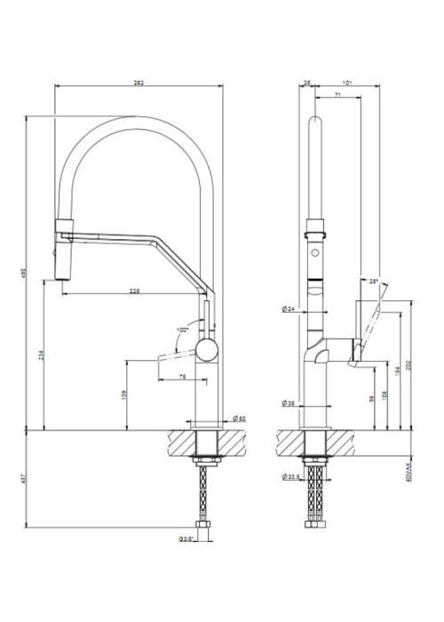 Змішувач кухонний Gessi Stelo 60315#299