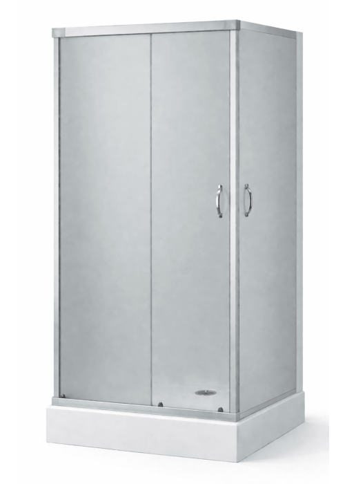 Душевой бокс Grace 90х90х195 см, квадратный, хром, переднее стекло мат, SLD-2102