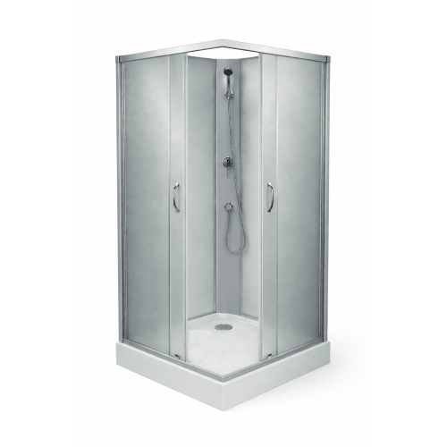 Душовий бокс Grace 90х90х195 см, квадратний, хром, переднє скло мат, SLD-2102