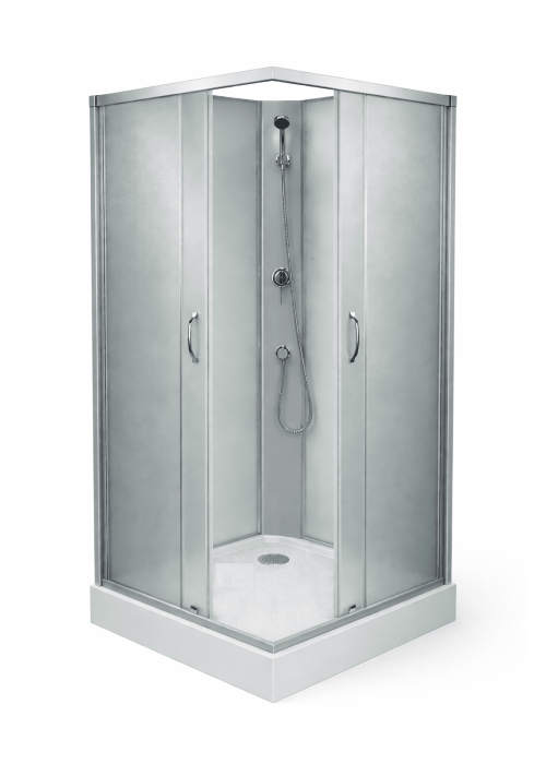 Душевой бокс Grace 90х90х195 см, квадратный, хром, переднее стекло мат, SLD-2102
