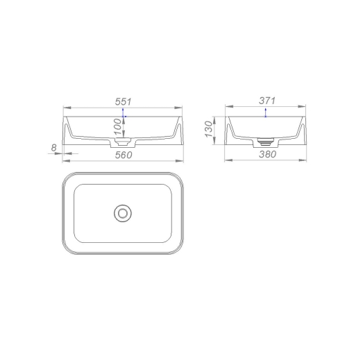 Раковина GRANADO Fabero White gbs1505