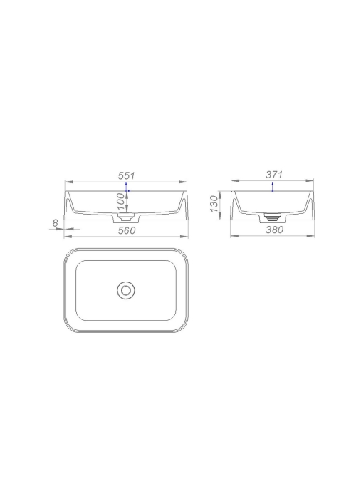 Раковина GRANADO Fabero White gbs1505