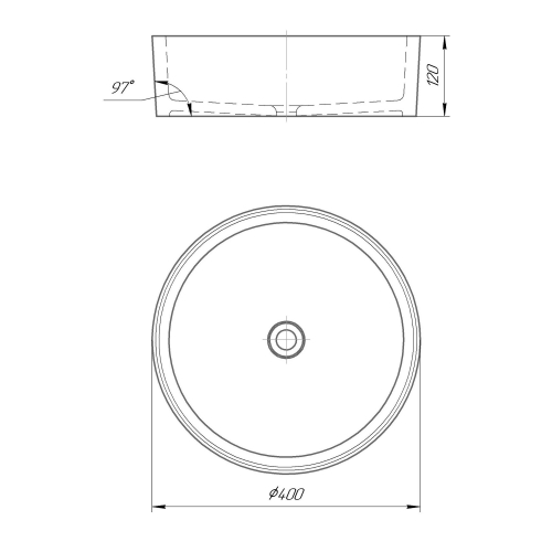 Раковина GRANADO Grado White gel gbs0605g