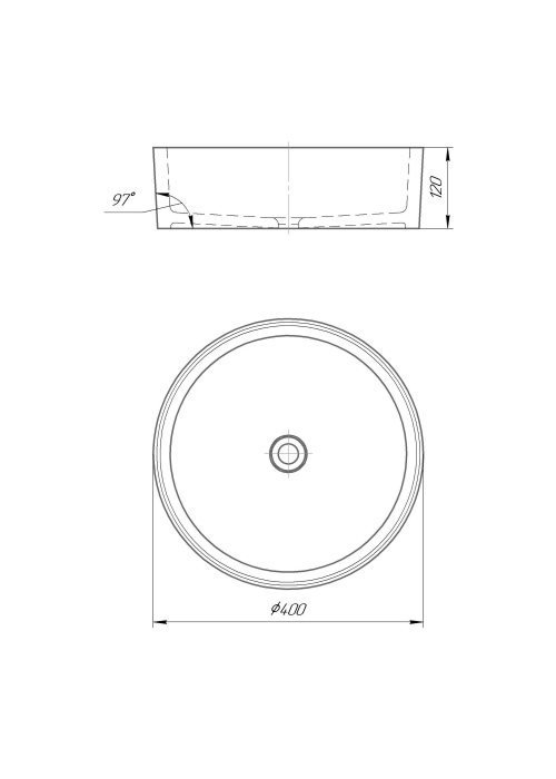 Раковина GRANADO Grado White gel gbs0605g