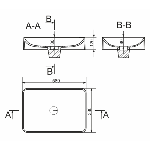 Раковина GRANADO Fredes Black gbs0301