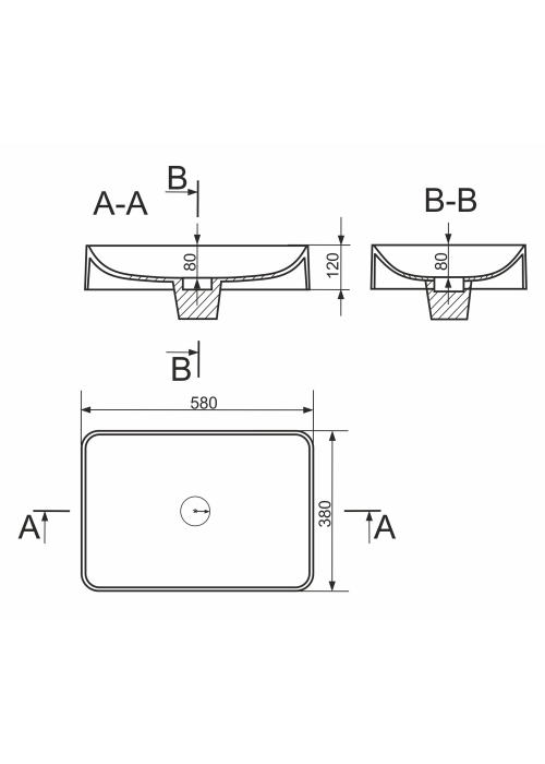 Раковина GRANADO Fredes Black gbs0301