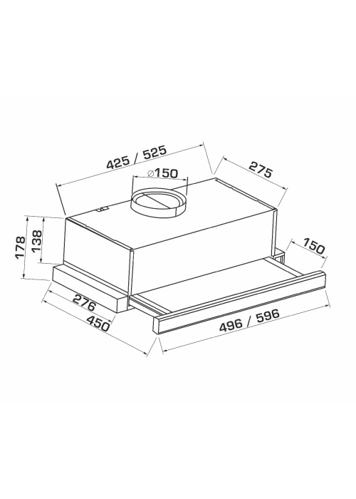 Витяжка GRANADO Telde 603-700 White glass GCH126355