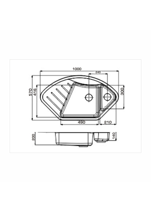 Кухонная мойка GRANADO Barcelona terra (1020*575mm.) 1103