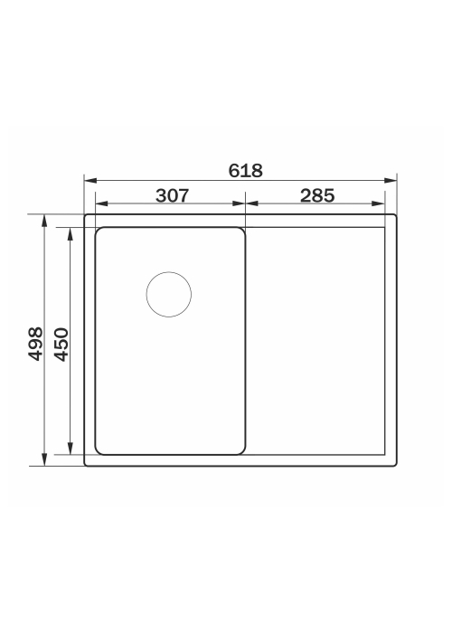 Кухонная мойка GRANADO Vera S201 (620*500*200mm) GS04201