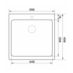 Кухонная мойка GRANADO Galera S201 (500*500*220mm) GS02201