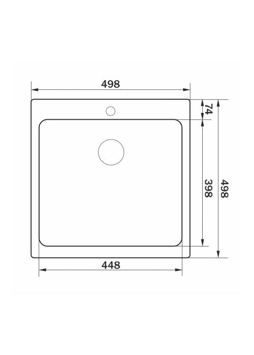 Кухонна мийка GRANADO Galera S201 (500*500*220mm) GS02201