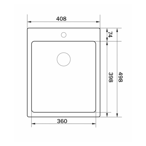 Кухонна мийка GRANADO Pravia S304 (410*500*220mm) GS01304