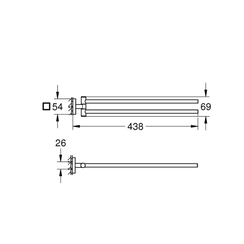 Тримач для рушників Grohe QuickFix Start Cube 40976000