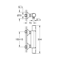 Смеситель термостатический для душа Grohe QuickFix Precision Start 345942430