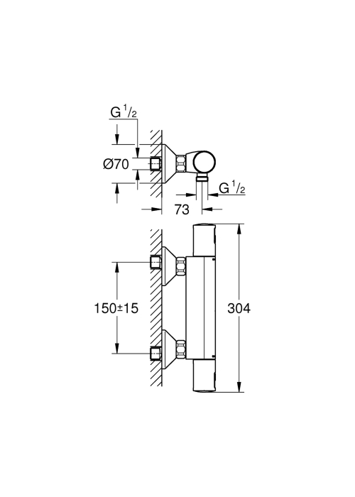 Смеситель термостатический для душа Grohe QuickFix Precision Start 345942430