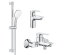 Комплект змішувачів для ванної кімнати 3 в 1 Grohe BauEdge 123365S1