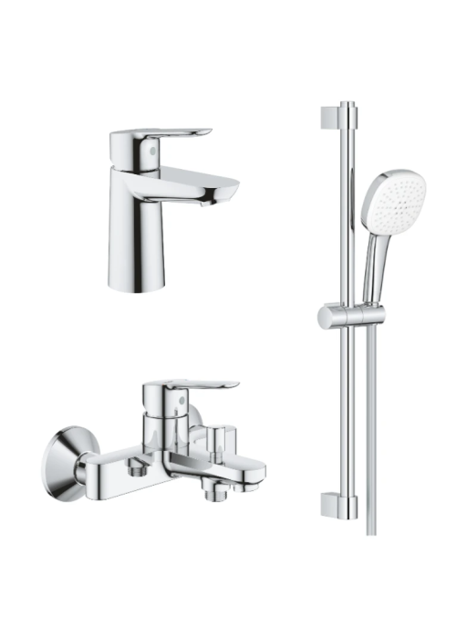 Комплект змішувачів для ванної кімнати 3 в 1 Grohe BauEdge 123365S1