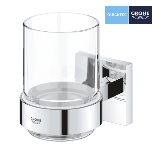 Склянка з тримачем Grohe QuickFix Start Cube 41097000