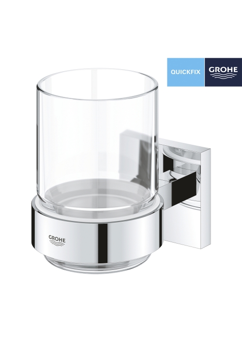 Склянка з тримачем Grohe QuickFix Start Cube 41097000