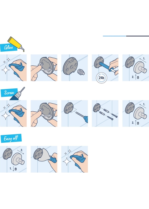 Склянка з тримачем Grohe QuickFix Start Cube 41097000