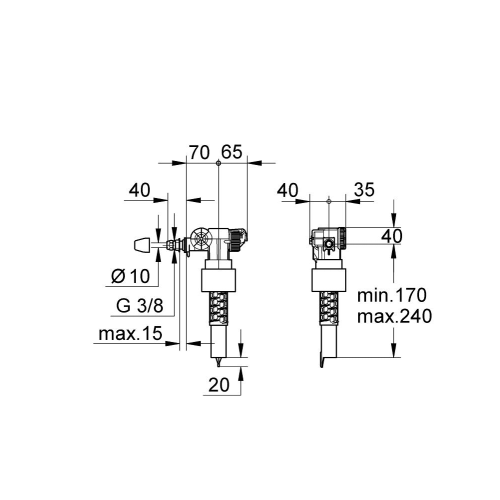 Наполнитель Клапана смыва без компенсатора здвига Grohe 37095000