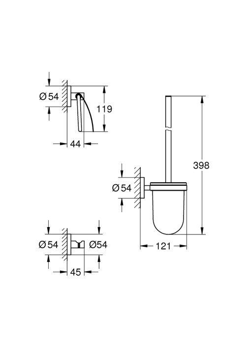 Набір аксесуарів для ванної кімнати Grohe QuickFix Start 3 в 1 41204000