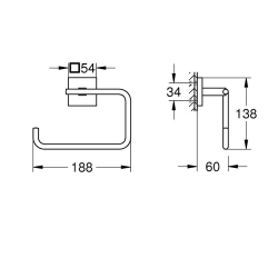 Тримач для рушників Grohe QuickFix Start Cube 40975000