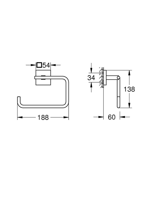 Тримач для рушників Grohe QuickFix Start Cube 40975000