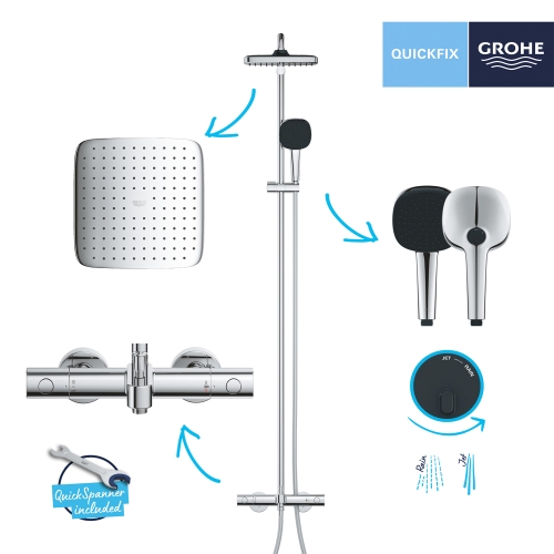 Душова система термостатична Grohe QuickFix Vitalio Comfort System 250 26984001