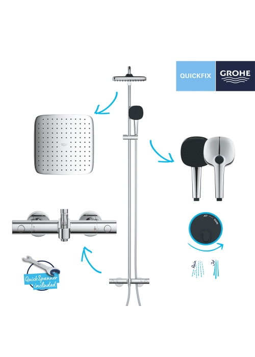 Душова система термостатична Grohe QuickFix Vitalio Comfort System 250 26984001