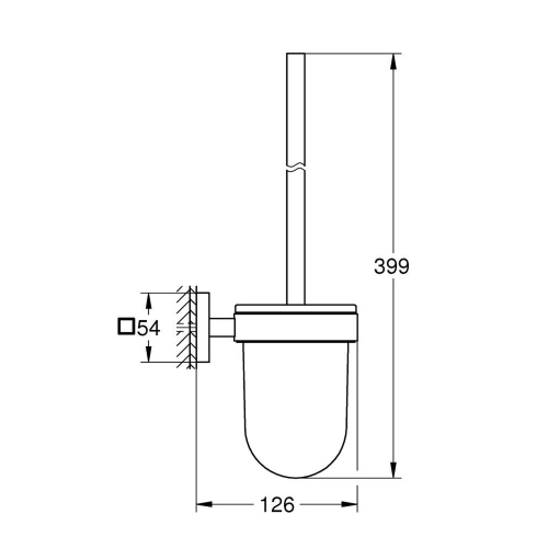 Йоржик для унітазу настінний Grohe QuickFix Start Cube 40977000