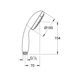 Лейка для ручного душа Grohe QuickFix Vitalio Go 100 26189000