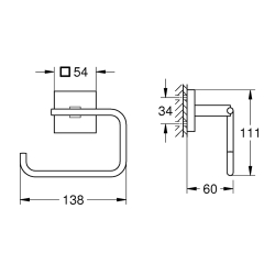 Тримач для туалетного паперу Grohe QuickFix Start Cube 40978000