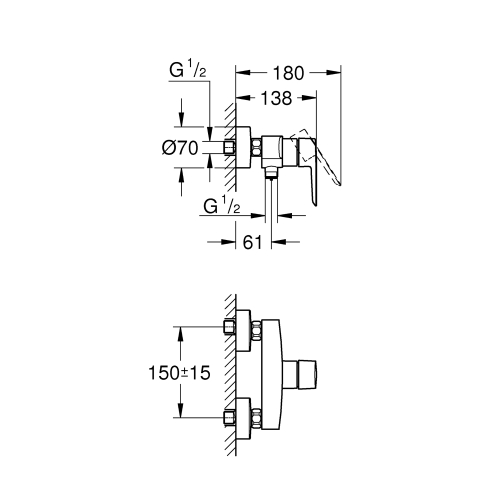 Змішувач для душу Grohe QuickFix Start 322792432